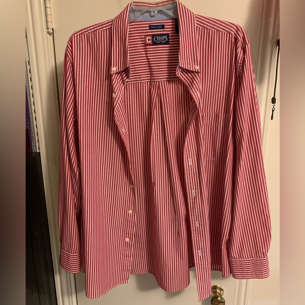 Mens Chaps Pinstripe Button Down
